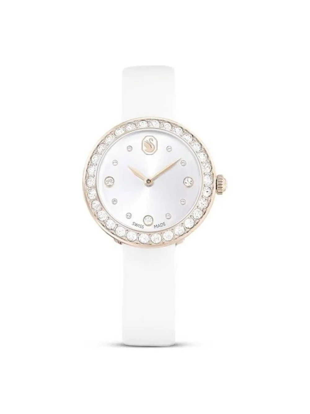 NWT Swarovski Matrix Tennis Quartz Crystal Silver Dial Ladies Watch